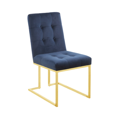 COASTER DINING-ROOM TUFTED BACK SIDE CHAIRS INK BLUE