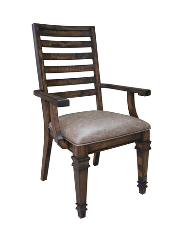 COASTER DINING-ROOM DELPHINE LADDER BACK ARM CHAIRS BROWN