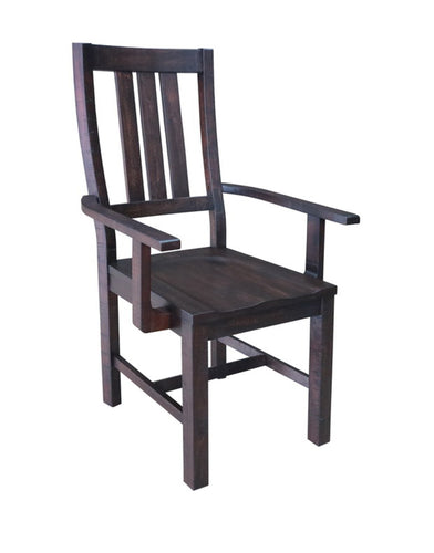 COASTER DINING-ROOM CALANDRA SLAT BACK ARM CHAIRS VINTAGE JAVA