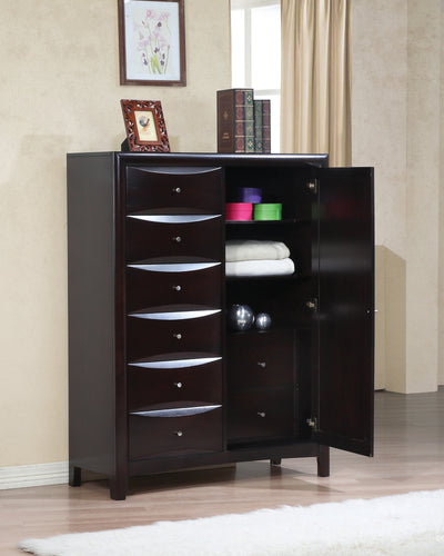 COASTER PHOENIX DEEP CAPPUCCINO CHEST WITH STORAGE