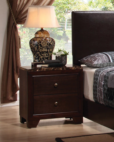 COASTER BEDROOM CONNER 2-DRAWER RECTANGULAR NIGHTSTAND CAPPUCCINO