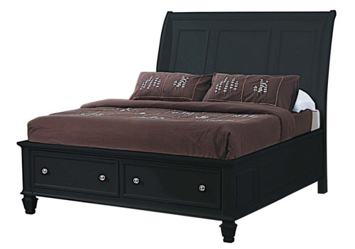 COASTER SANDY BEACH BLACK STORAGE QUEEN BED