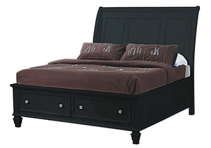 COASTER SANDY BEACH BLACK STORAGE QUEEN BED
