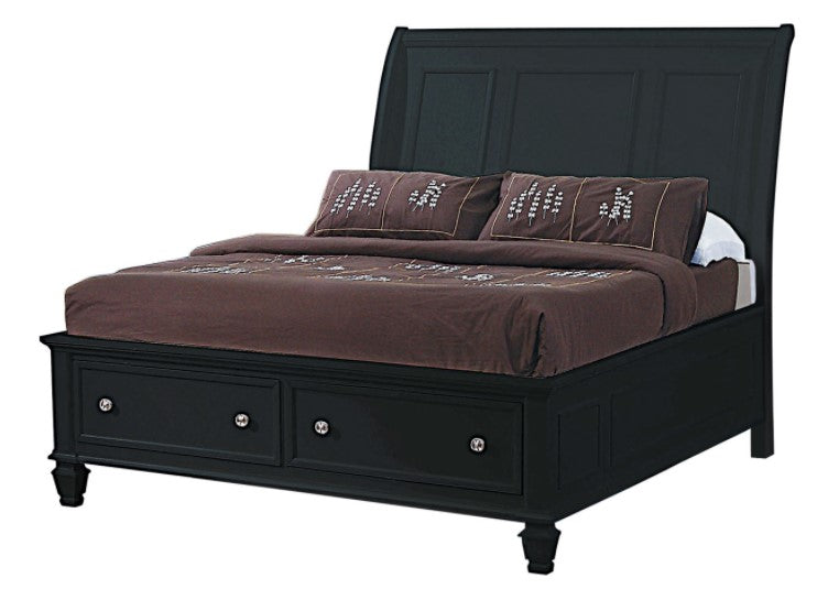 COASTER SANDY BEACH BLACK STORAGE QUEEN BED