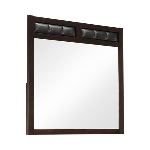 COASTER BEDROOM CARLTON UPHOLSTERED RECTANGULAR MIRROR CAPPUCCINO