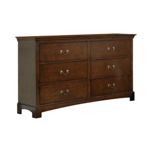 COASTER BEDROOM TATIANA 6-DRAWER DRESSER WARM BROWN