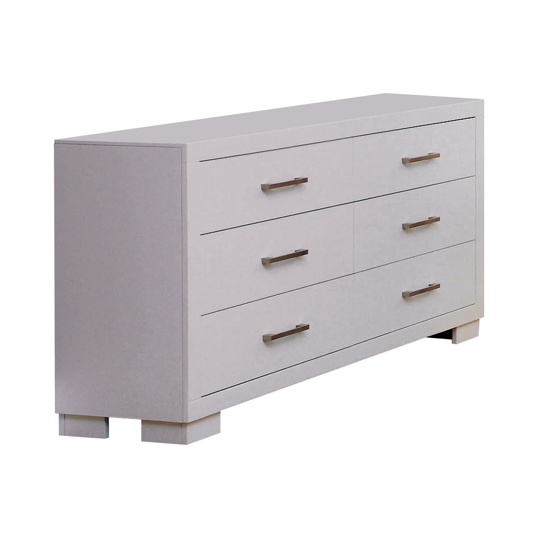 COASTER BEDROOM JESSICA 6-DRAWER DRESSER WHITE