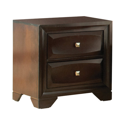 COASTER BEDROOM JAXSON 2-DRAWER RECTANGULAR NIGHTSTAND CAPPUCCINO