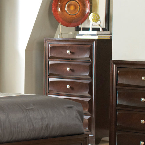 COASTER BEDROOM JAXSON 5-DRAWER RECTANGULAR CHEST CAPPUCCINO