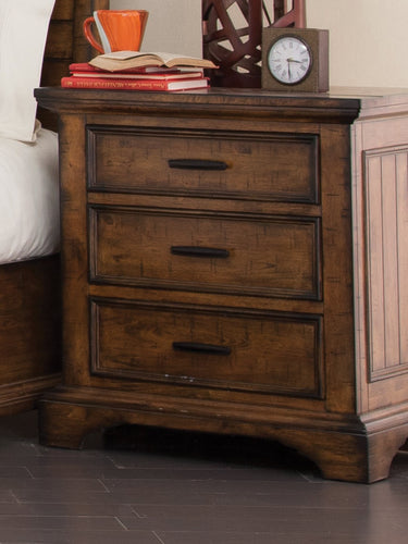 COASTER BEDROOM ELK GROVE 3-DRAWER NIGHTSTAND VINTAGE BOURBON