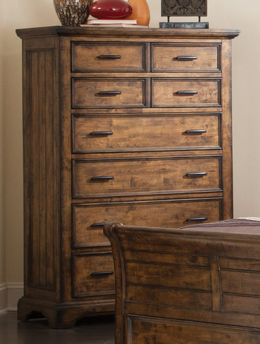 COASTER BEDROOM ELK GROVE 7-DRAWER CHEST VINTAGE BOURBON