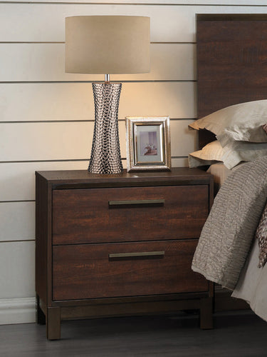 COASTER BEDROOM EDMONTON 2-DRAWER NIGHTSTAND RUSTIC TOBACCO