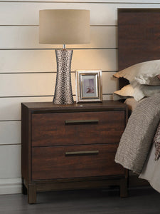 COASTER BEDROOM EDMONTON 2-DRAWER NIGHTSTAND RUSTIC TOBACCO