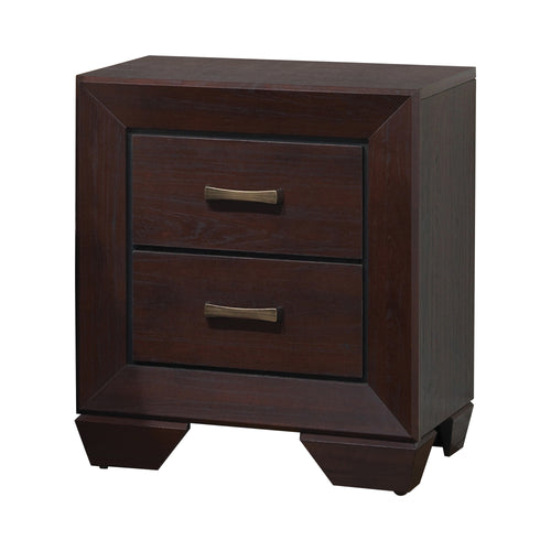 COASTER BEDROOM KAUFFMAN 2-DRAWER NIGHTSTAND DARK COCOA