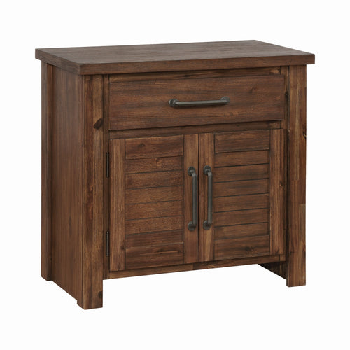 COASTER BEDROOM SUTTER CREEK 2-DOOR NIGHTSTAND VINTAGE BOURBON