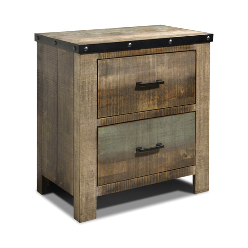 COASTER BEDROOM SEMBENE 2-DRAWER NIGHTSTAND ANTIQUE MULTI-COLOR