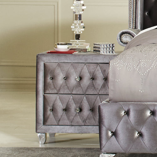COASTER BEDROOM DEANNA 2-DRAWER RECTANGULAR NIGHTSTAND GREY