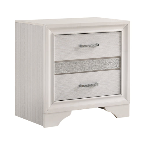 COASTER BEDROOM MIRANDA 2-DRAWER NIGHTSTAND TRAY WHITE