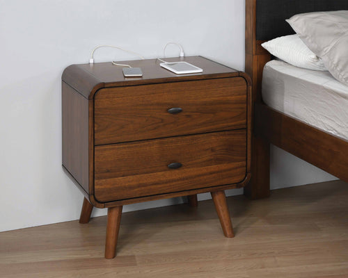 COASTER BEDROOM NIGHTSTAND (DARK WALNUT)