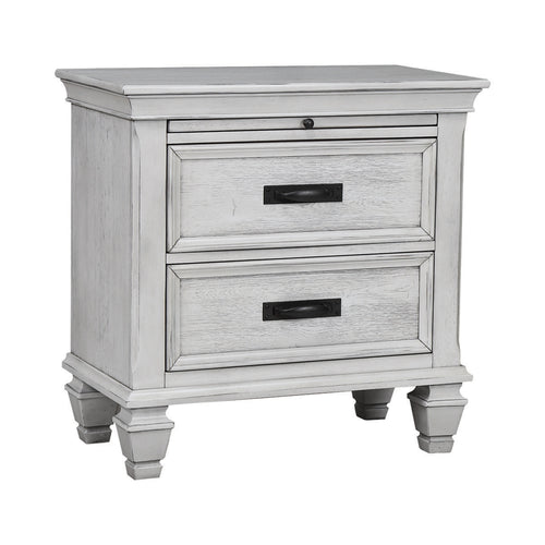 COASTER BEDROOM FRANCO 2-DRAWER NIGHTSTAND ANTIQUE WHITE