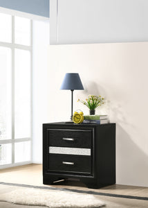 COASTER BEDROOM MIRANDA 2-DRAWER NIGHTSTAND TRAY BLACK