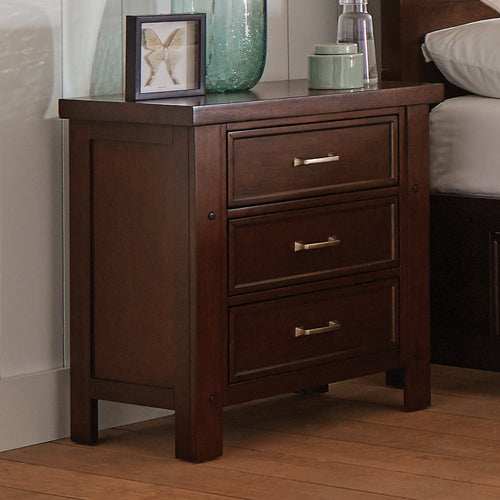 COASTER BEDROOM BARSTOW 3-DRAWER RECTANGULAR NIGHTSTAND PINOT NOIR