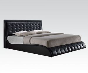 ACME TIRREL BLACK PU QUEEN BED