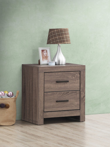COASTER BEDROOM BRANTFORD 2-DRAWER NIGHTSTAND BARREL OAK