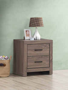 COASTER BEDROOM BRANTFORD 2-DRAWER NIGHTSTAND BARREL OAK