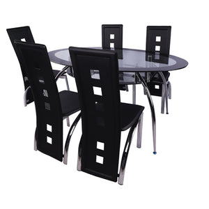 TODAYS FURNITURE 2100L/1400 DINING ROOM SET [WHITE, BLACK, RED]