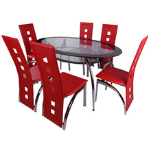 Load image into Gallery viewer, TODAYS FURNITURE 2100L/1400 DINING ROOM SET [WHITE, BLACK, RED]