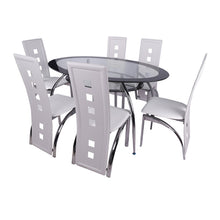 Load image into Gallery viewer, TODAYS FURNITURE 2100L/1400 DINING ROOM SET [WHITE, BLACK, RED]