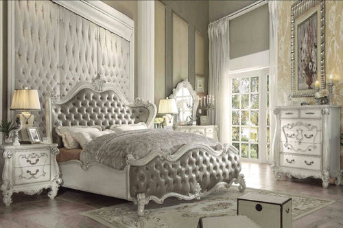 ACME VERSAILLES VINTAGE GRAY BEDROOM SET (4 PC)