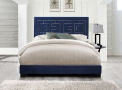 ACME ISHIKO III DARK BLUE VELVET EK BED