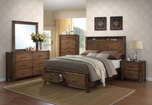 Load image into Gallery viewer, ACME MERRILEE OAK FINISH QUEEN BED W/STORAGE