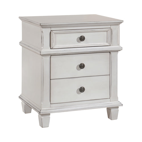 COASTER BEDROOM CAROLINA 3-DRAWER NIGHTSTAND ANTIQUE WHITE
