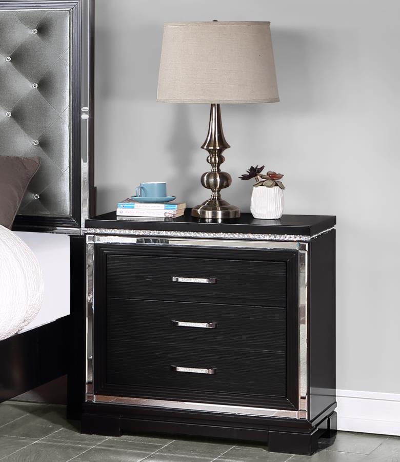 COASTER ELEANOR BLACK NIGHTSTAND