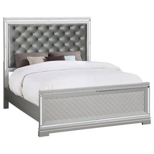 COASTER ELEANOR METALLIC MERCURY EASTERN KING BED