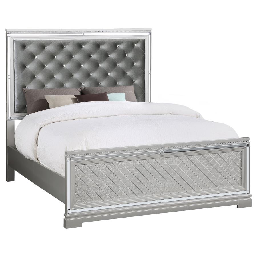 COASTER ELEANOR METALLIC MERCURY EASTERN KING BED