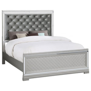 COASTER CALIFORNIA KING BED (METALLIC MERCURY)