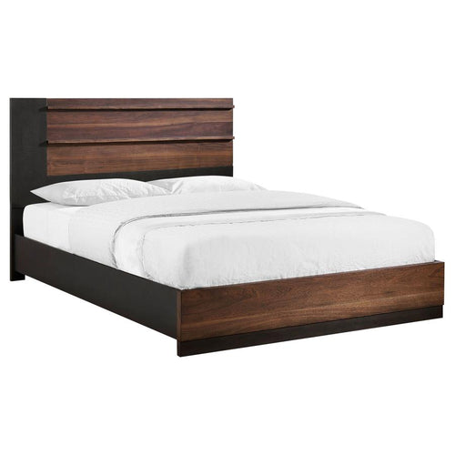 COASTER AZALIA QUEEN BED (WALNUT/BLACK)