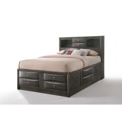 ACME IRELAND GRAY OAK FINISH FULL BED W/STORAGE