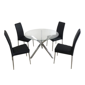 TODAYS FURNITURE 2300/1200 DINING ROOM SET [WHITE, BLACK]