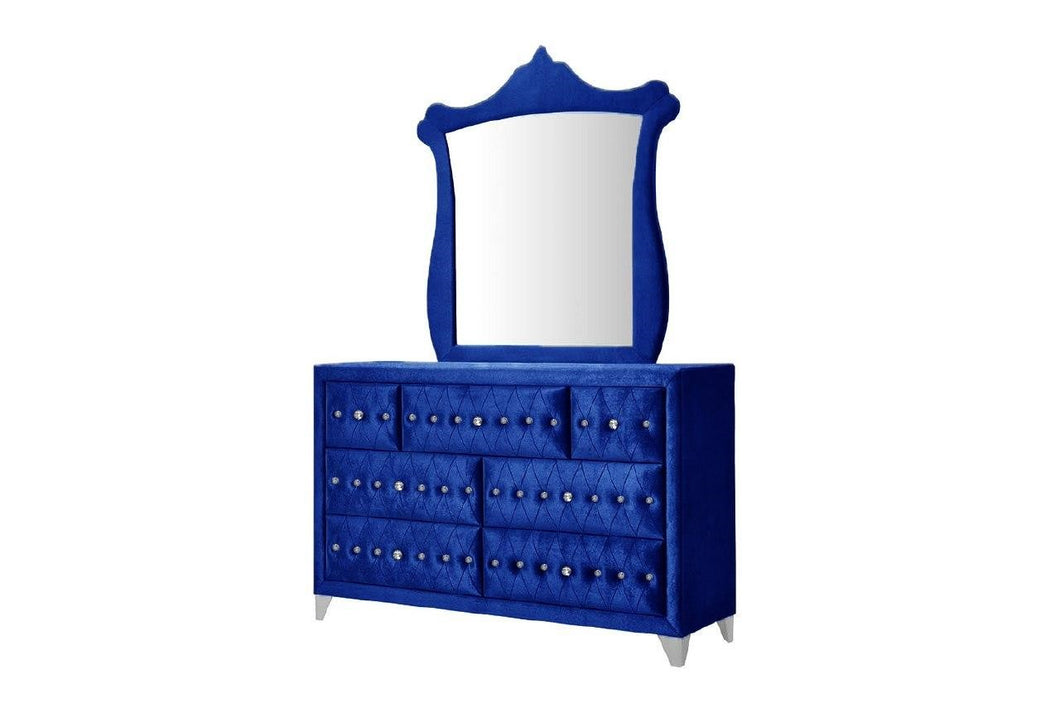 ACME DANTE BLUE VELVET DRESSER