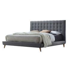 ACME VALDA LIGHT GRAY FABRIC QUEEN BED