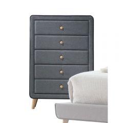 ACME VALDA LIGHT GRAY FABRIC CHEST