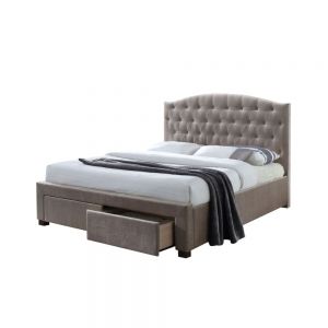 ACME DENISE MINK FABRIC EK BED