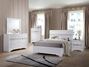 ACME NAIMA WHITE FINISH TWIN BED