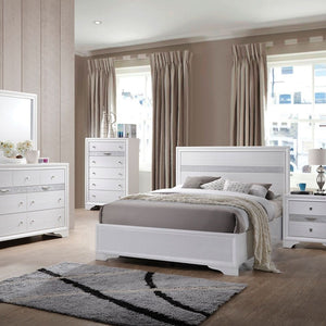 ACME NAIMA WHITE FINISH FULL BED