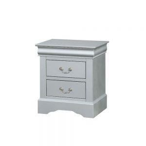 ACME LOUIS PHILIPPE PLATINUM NIGHTSTAND